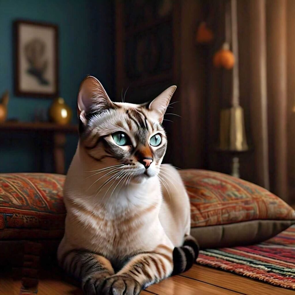 Chocolate Tabby Point Siamese Cat