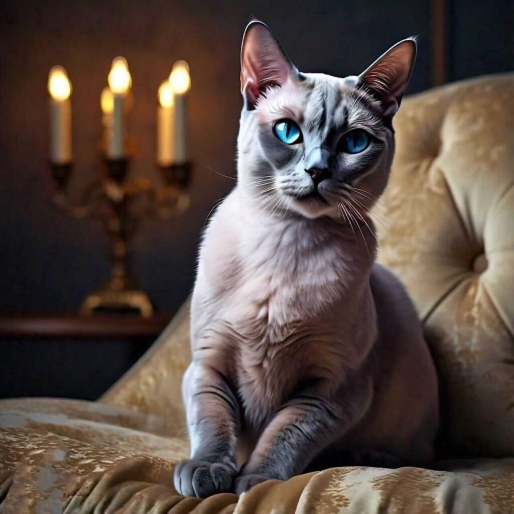 Lilac Tortie Point Siamese Cat