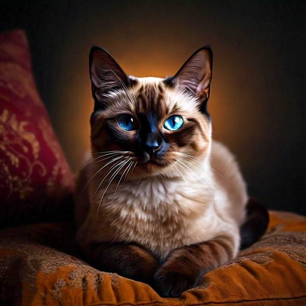 Chocolate Tortie Point Siamese Cat