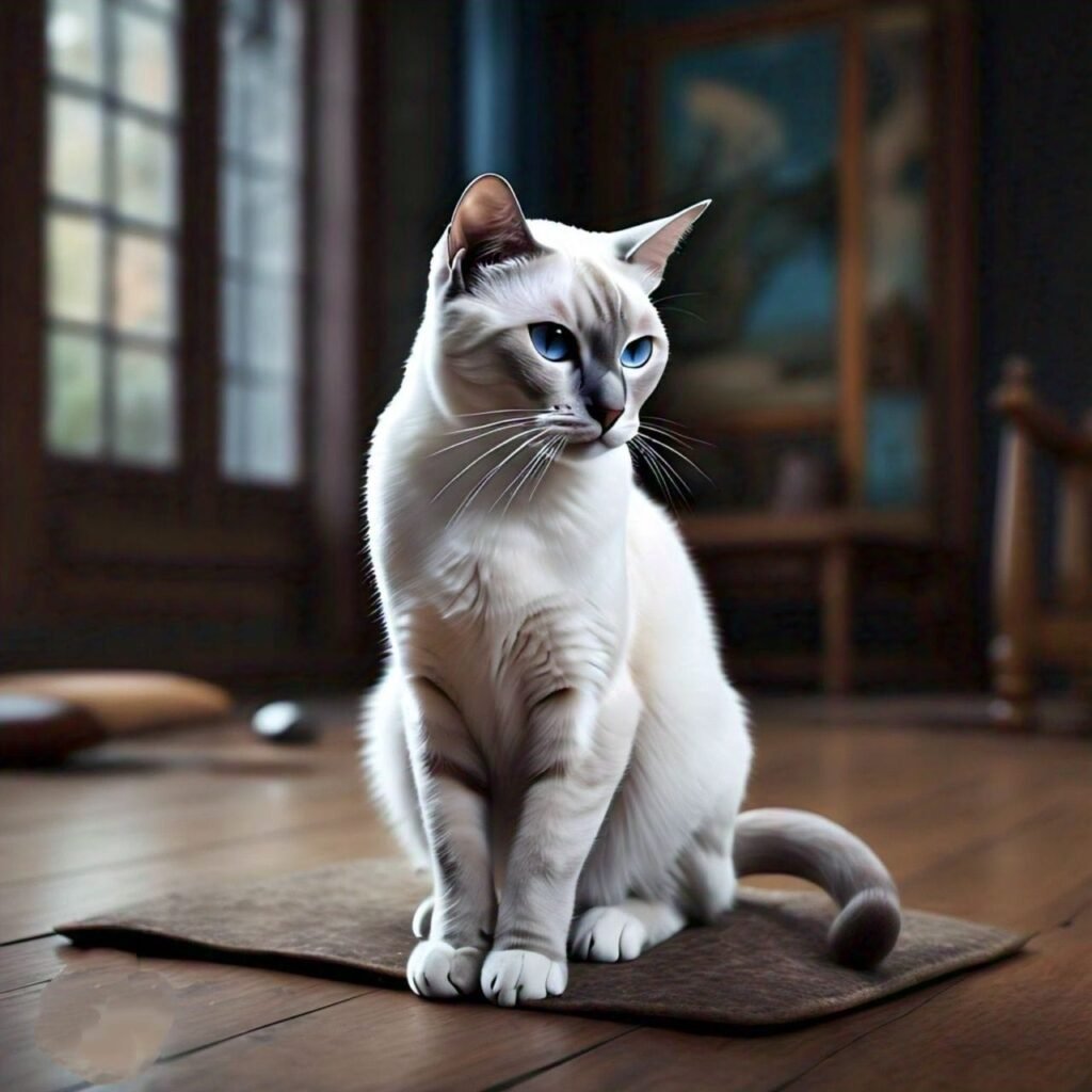 Foreign White Siamese Cat