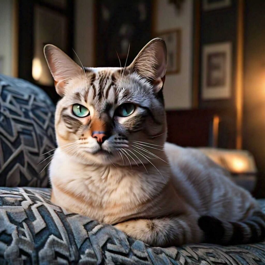 tabby pointed siamese cat