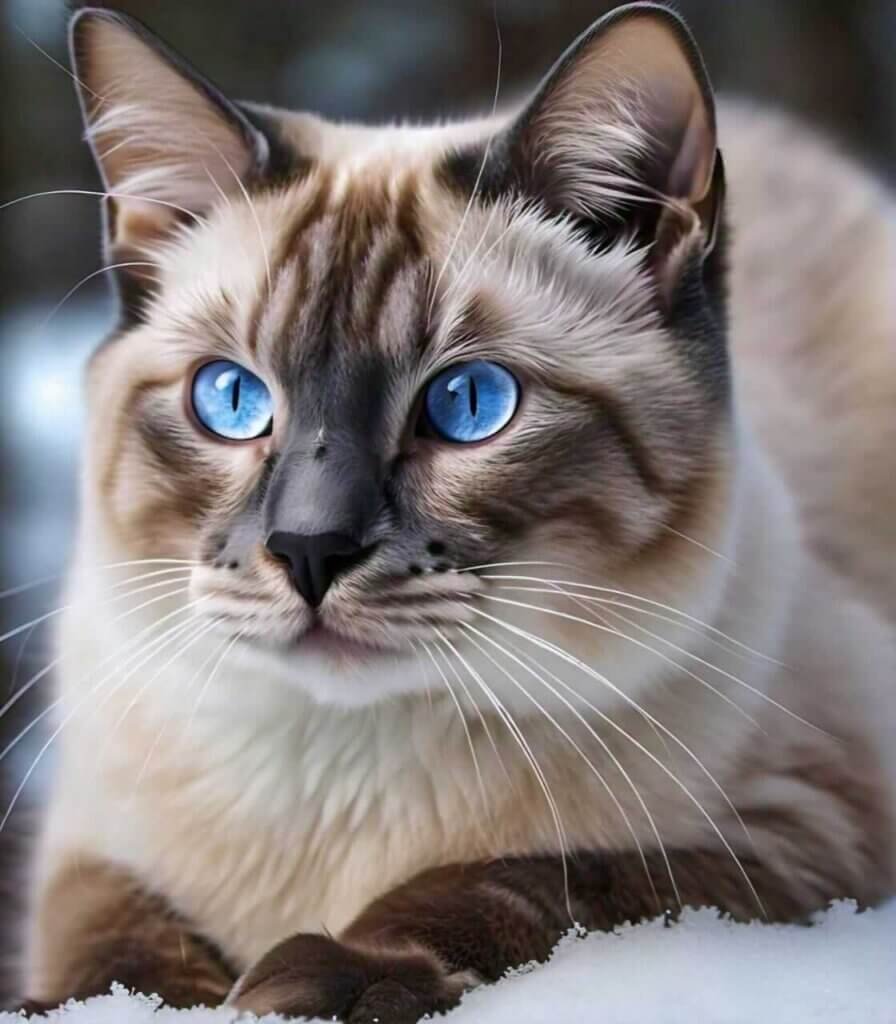 Lynx Point Snowshoe Siamese Cat