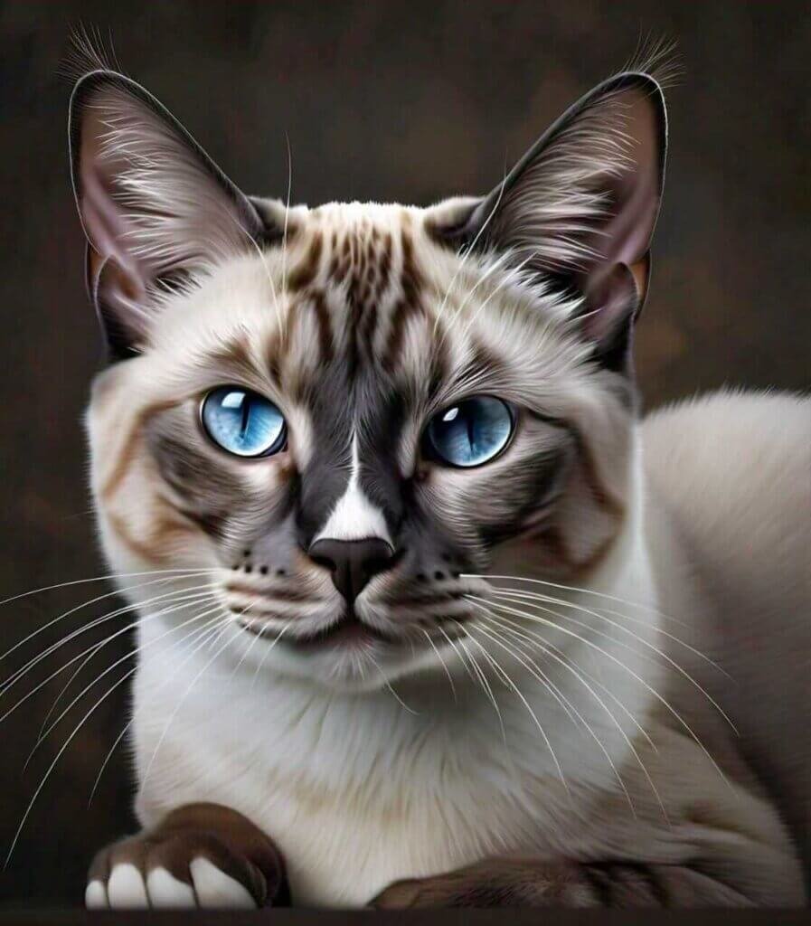 Lynx Point Snowshoe Siamese Cat