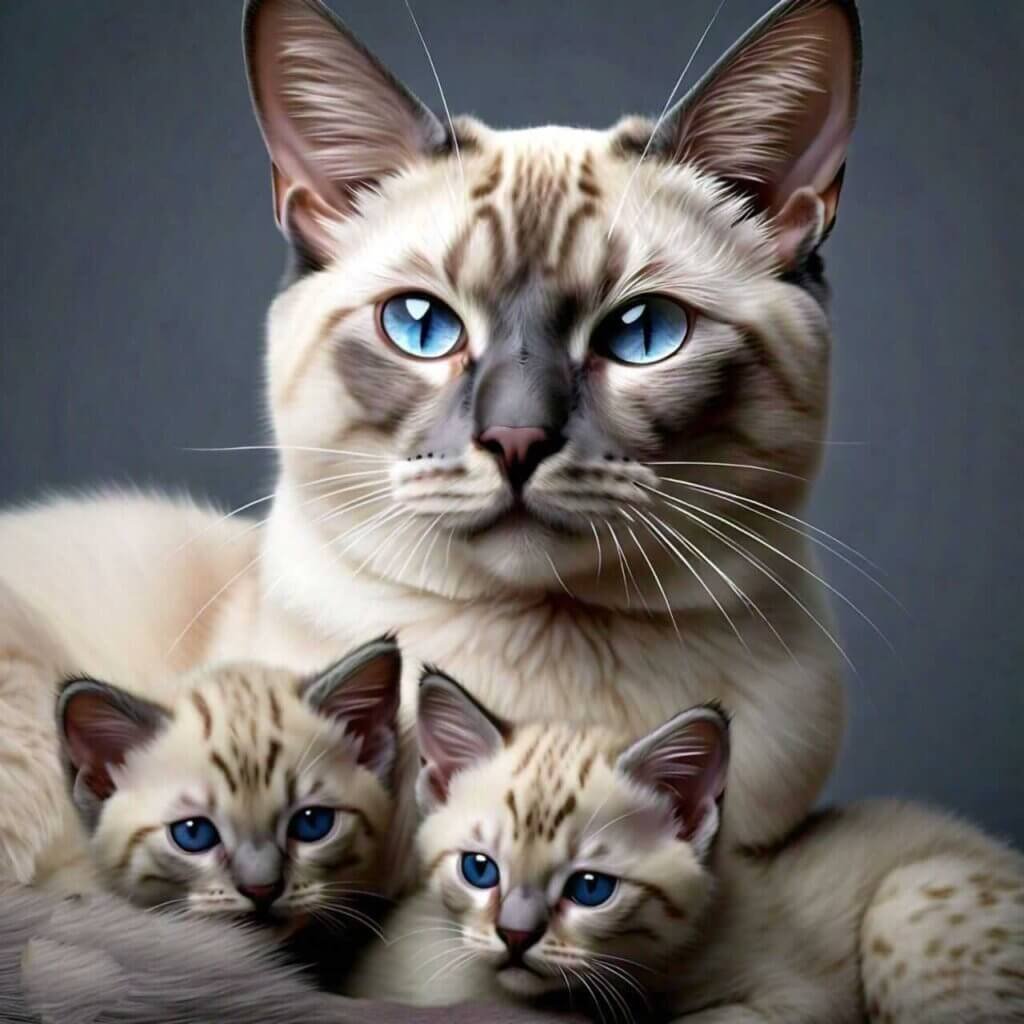 Lynx Point Snowshoe Siamese Kittens